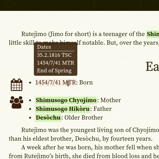 Screenshot of the tooltip